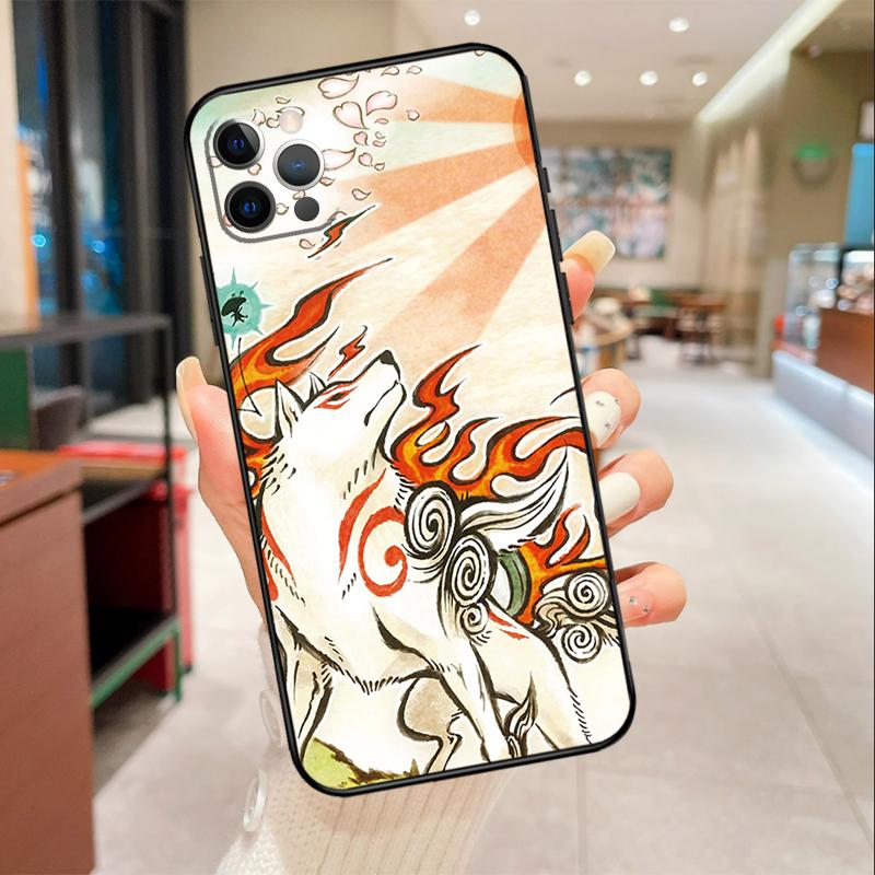 

Okami Wolf Phone Case For iPhone 16 15 14 11 12 13 17 Pro Max mini 15 Plus 16e 17 Air Protective Cover iPhone 11