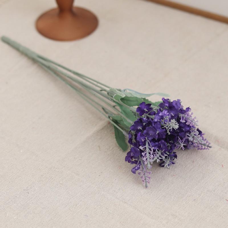 Umělá květina Hedvábí Fialová Levandule Domácí Venkovní Zahrada Dekorace Kytice Falešná Svatba Vánoční Den Party Doplňky
