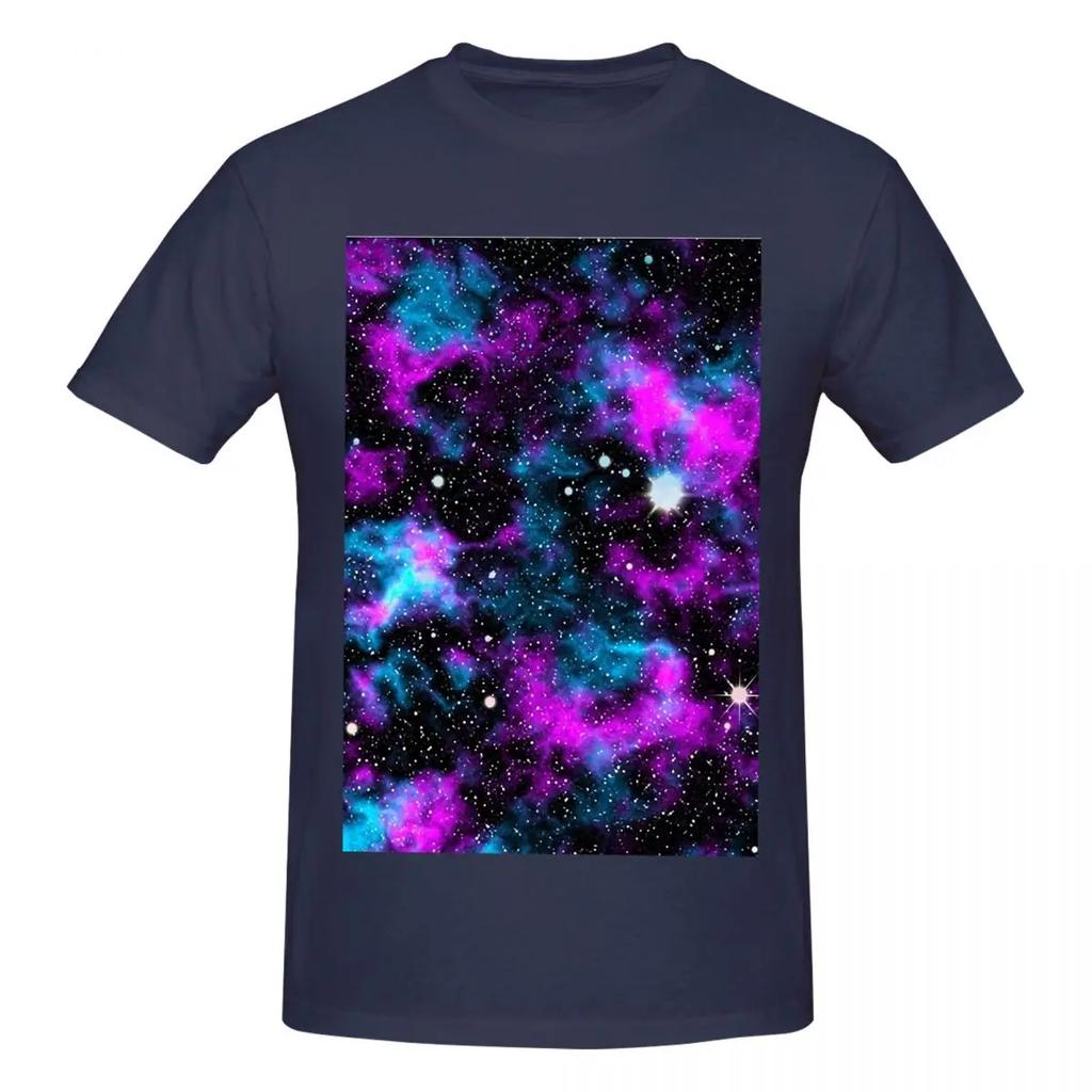 100 Cotton Purple And Blue Galaxy Tshirt Unisexs Fashion Oversized T Shirt Unisex Crew Neck Summer Shirts Tops S6xl
