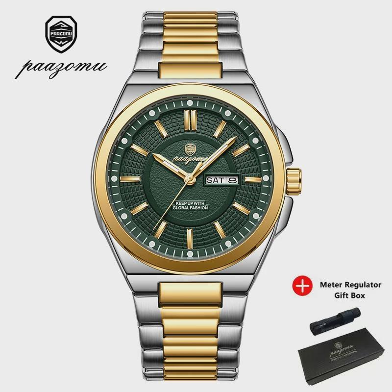 Men Sport Quartz Date Week Luxury Man Wristwatch Waterproof Luminous Stainless Steel Men's Watches Reloj