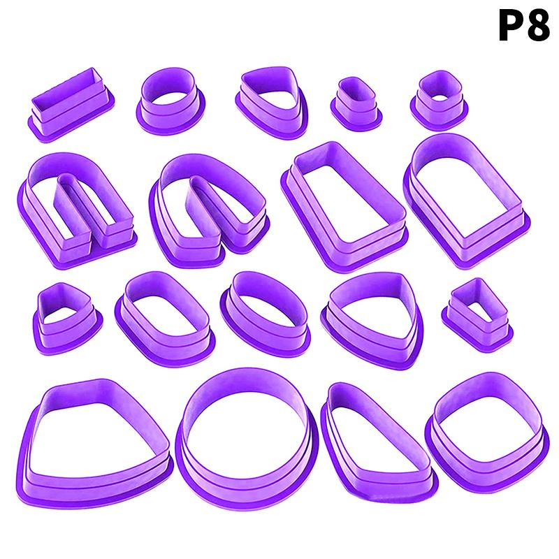 1Set Polymer Clay Earring Cutter Multiple Shapes Clay Cutter Geometric Shape Clay Pendant Polymer Clay Tool Cookie Cutter