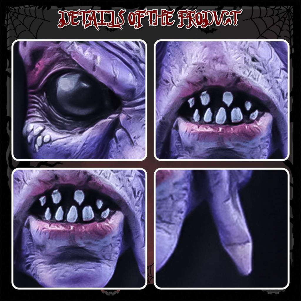 Scary purple alien latex mask