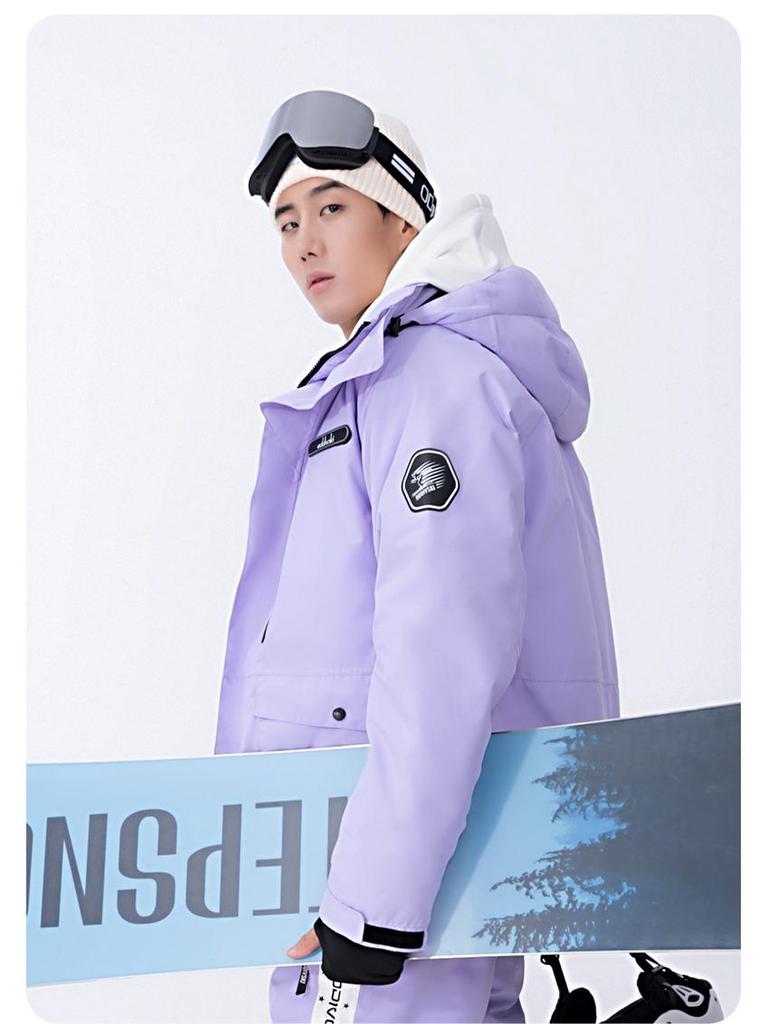 Oddivski Unisex Ski Suit: Trendy, Waterproof, Windproof, and Insulated for Snowboarding, Mountaineering, and Hiking
