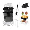 Stainless Steel Air Fryer Rack Silver Multi-functional Air Fryer Holder Double Layer DIY Bakeware Grill Rack Kitchen Supplies