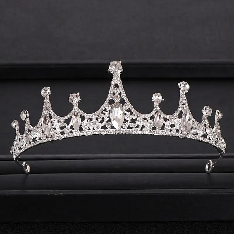 Wedding Crown Hair Jewelry Bridal Hair Accessories Women Baroque Crown Rhinestones Crystal Tiaras Bride Queen Party Crowns Gift