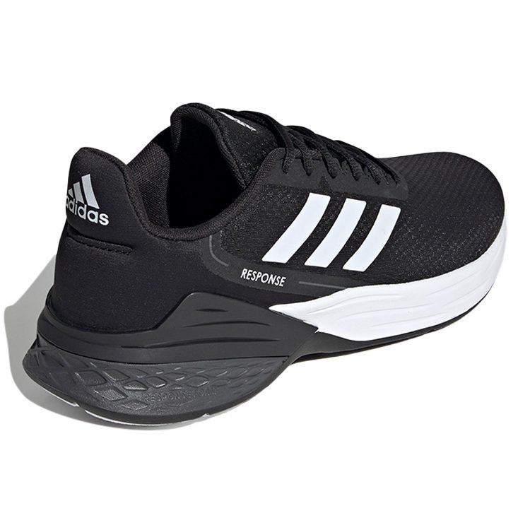 Adidas Response Fabric Cushioning Slip Resistant Cushioning Slip Resistant Low top Running Shoes Men's Black White FX3625