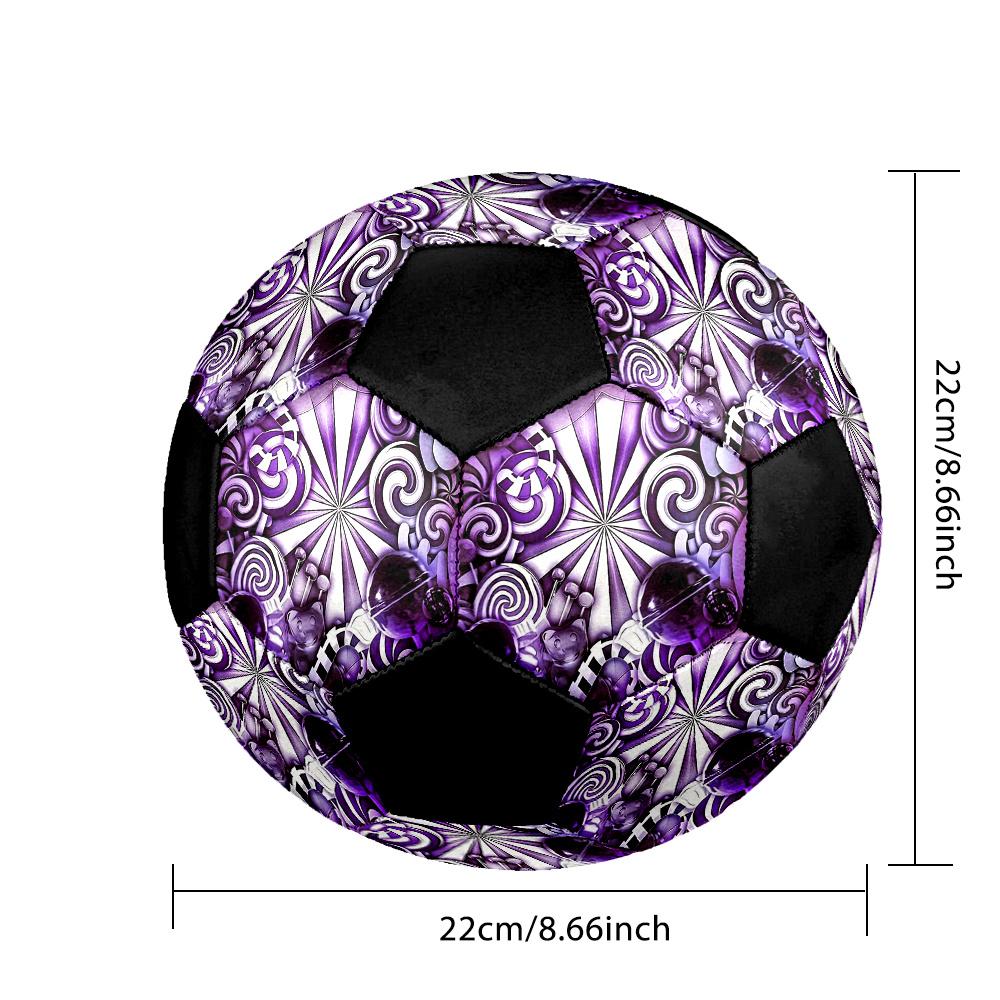 1pc Purple Candy Kaleidoscope Outdoor Sports Football, Size 5, Comfortable And Durable Feel,Gift Yy46
