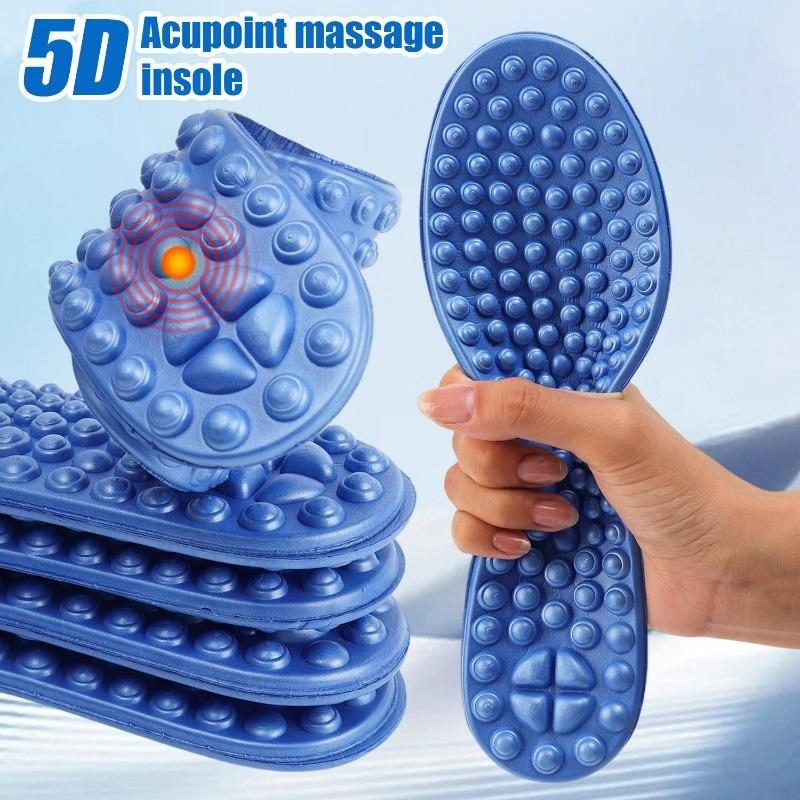 5pairs 5D Foot Full Palm Massage Insole for Men Women Anti Slip Foot Relieve Foot Fatigue Pressure Soft Sports Casual Sole Pads