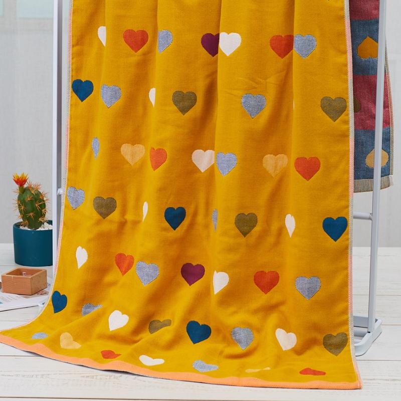 Pure Cotton Bath Towel - Four Layer Cotton Gauze Large Towel 70 X 140cm, Soft Absorbent for Bathing Shower