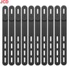 JCD 10pcs Silicone Cable Ties Assorted Color Reusable Heavy Duty Cable Organizer Management for Fastening Cords and Wires
