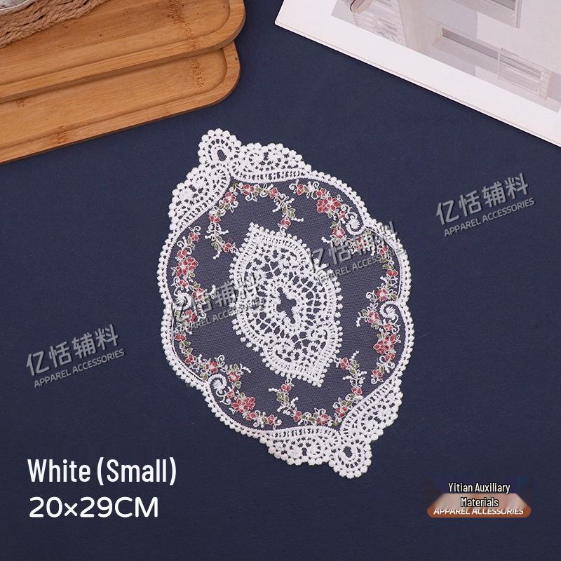 French Retro Lace Floral Table Placemat - European Pastoral Design for Afternoon Tea