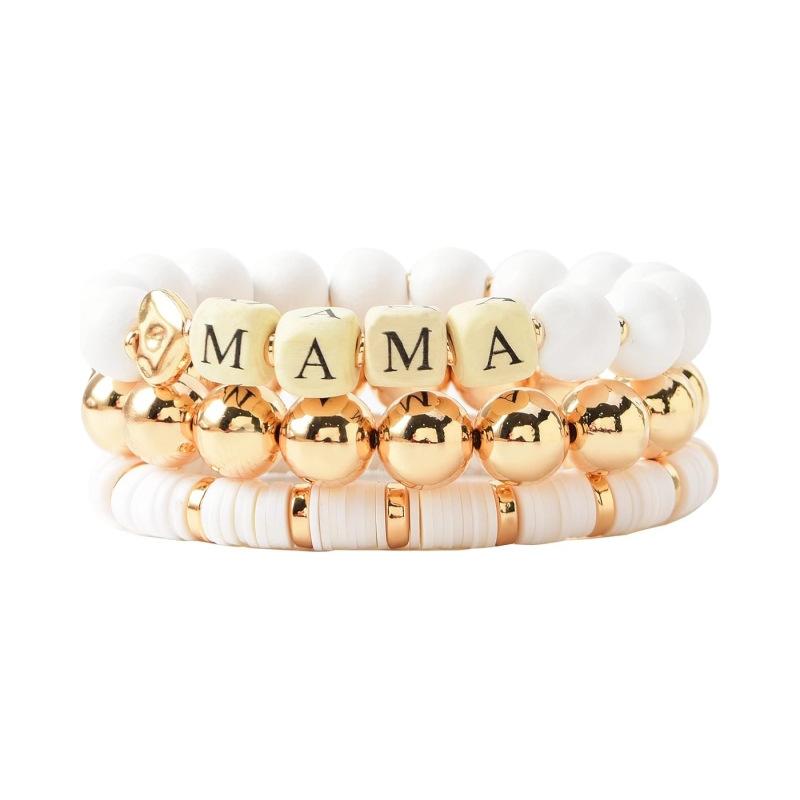 JYL TS Bracelet Stackable  MAMA Beads Nurtures Maternal Love & Blessings