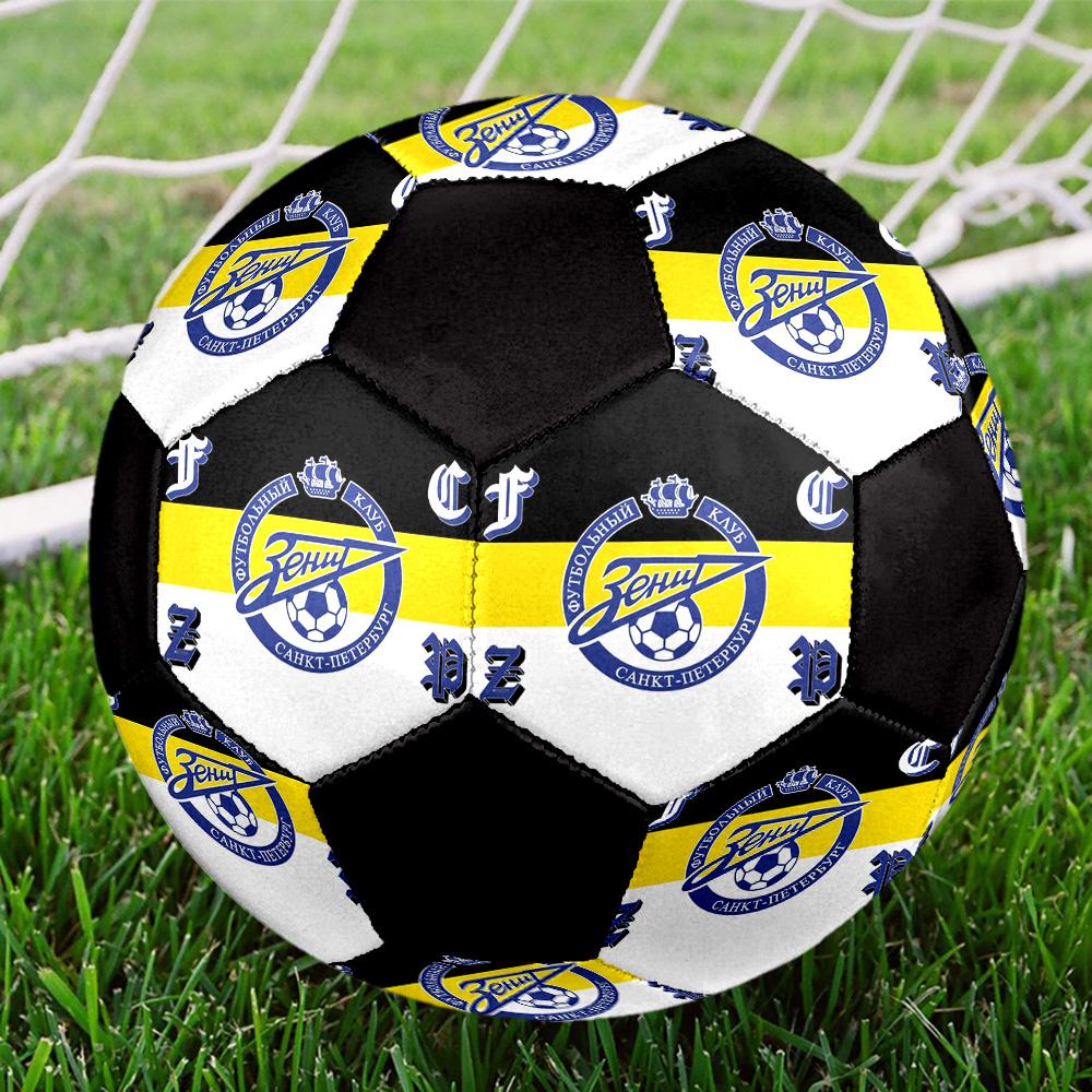 Zenit Saint Petersburg Indoor Soccer Ball Colorful All Ages Size 5 Machine Stitched PVC Competition Ready Durable High-Bounce