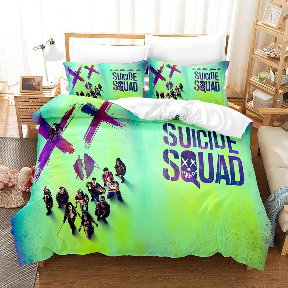 Animated film H-Harley Quinn Bedding SetJoker Duvet Cover Pillowcase 2/3pcs Adult Boy Girl Bedroom Decoration Single/Double