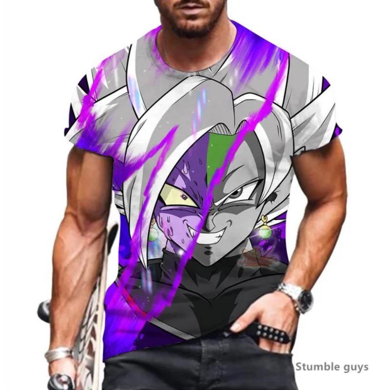 2026 Summer Anime Leisure Short-Sleeved Naruto Uzumaki Print 3D T-Shirt for Men - Adult Casual Shirt