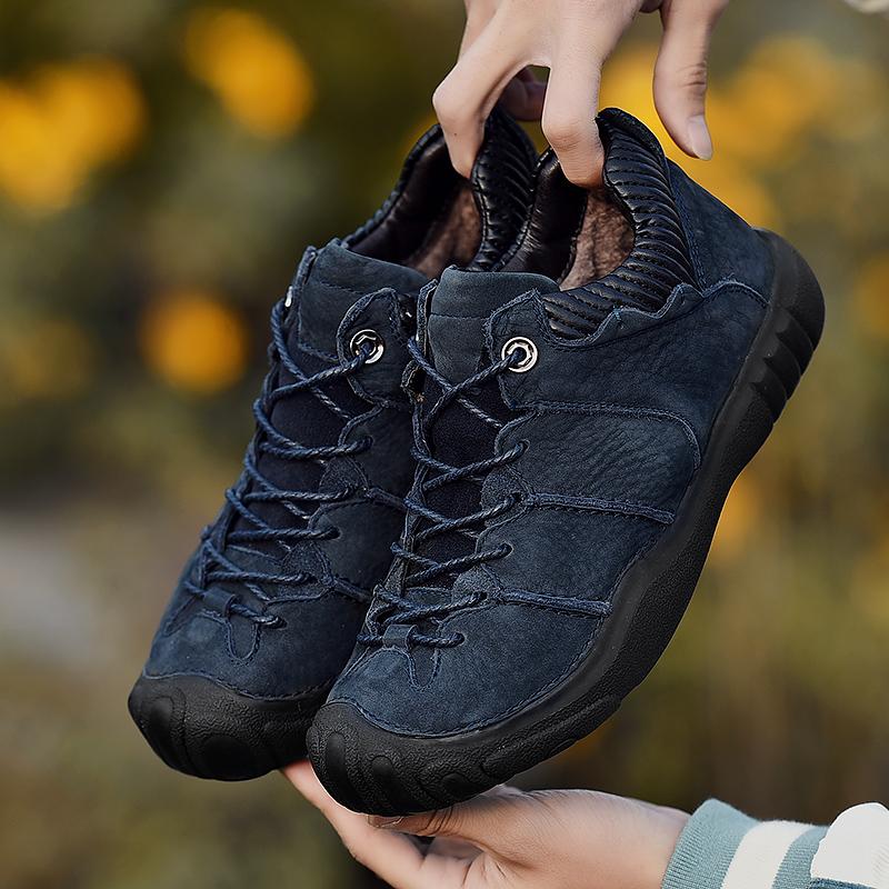 New Handmade Genuine Leather Men Sneakers Luxury Brand Designer Casual Shoes Outdoor Breathable Climb Men's Shoes Male Mocassins