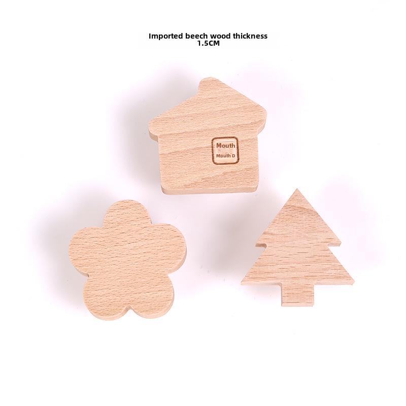 Japanese Cute Animal Wooden Wall Hook - Moon Cartoon Design Nordic Decor