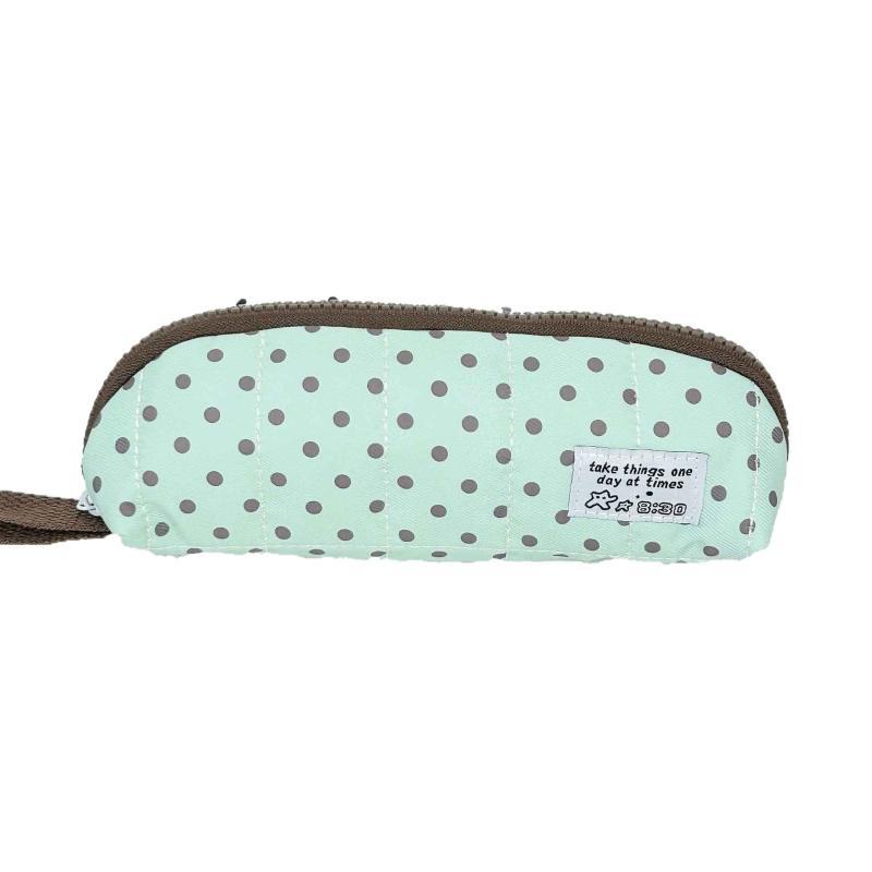 Aesthetic Dot Pencil Case Portable Korean Style Pencil Pouch Handheld Large Capacity Stationery Organizer Students