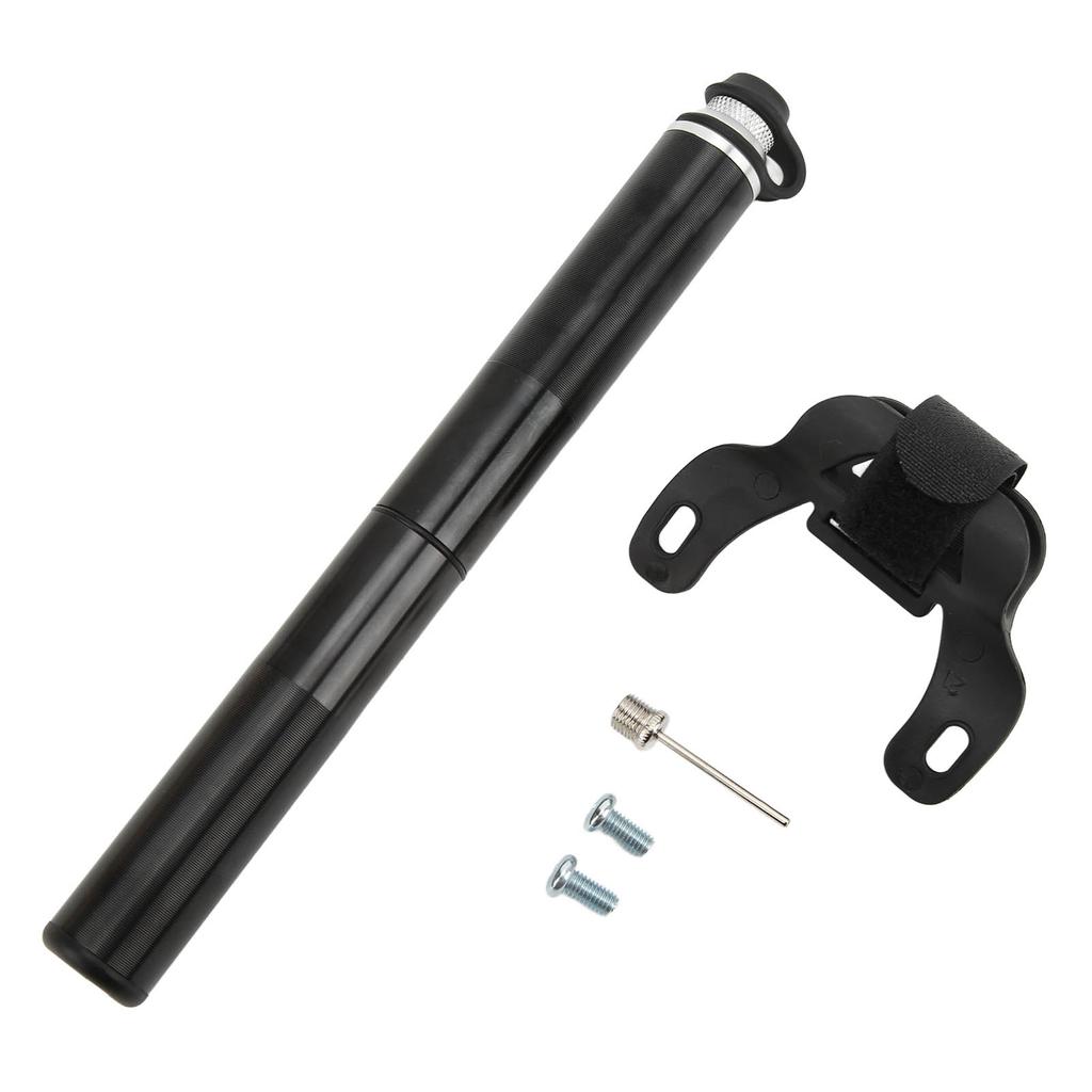 ENLEE Mini Bicycle Tire Pump with Barometer Telescopic Hose for American Valve Presta Value