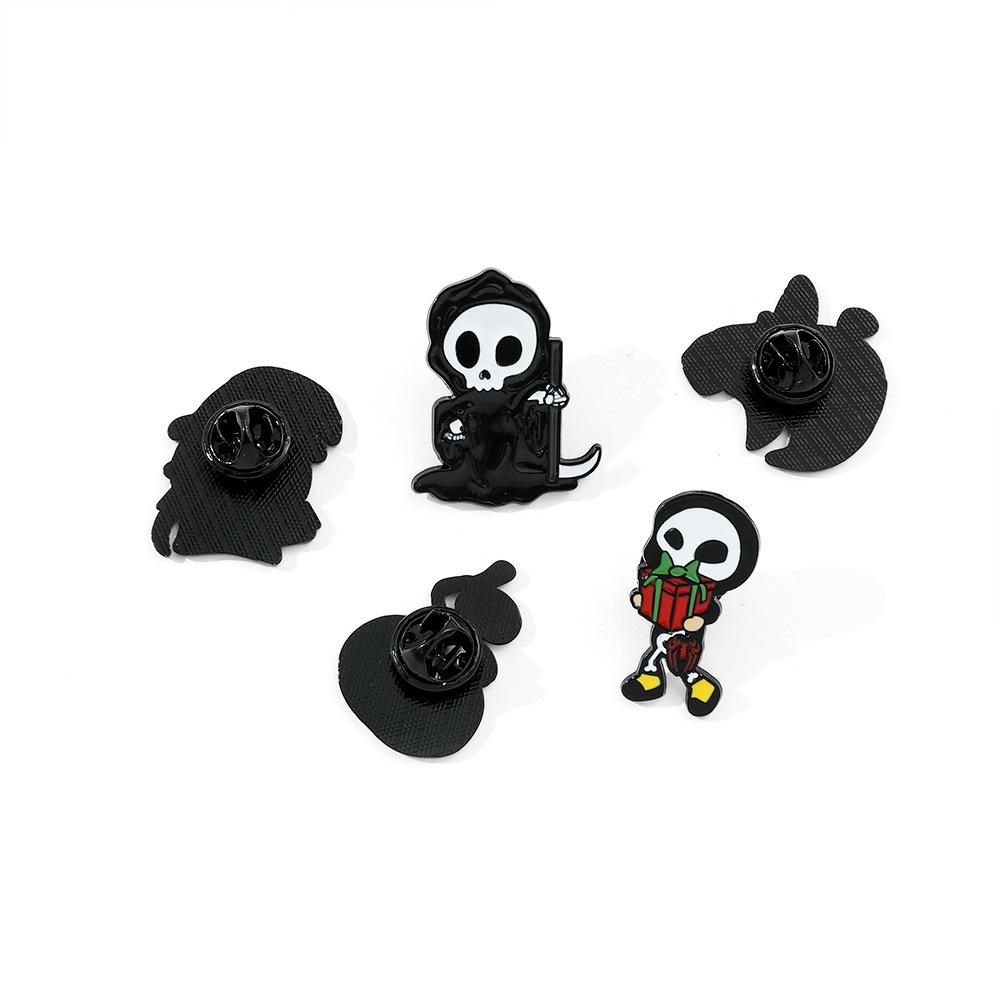 Funny Halloween Brooch Skull Cute Ghost Pumpkin Metal Badge Alloy Bag Pin