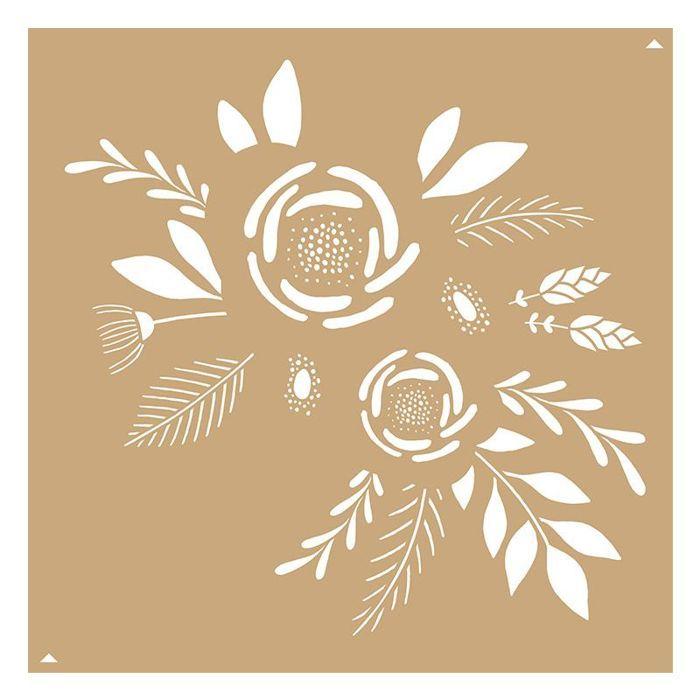 2 pochoirs Kraft I love you 20 x 20 cm