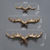 Resin Deer Horn Decorative Hook Vintage Wall Keys Holder Craft Antler Statue  Bathroom Home