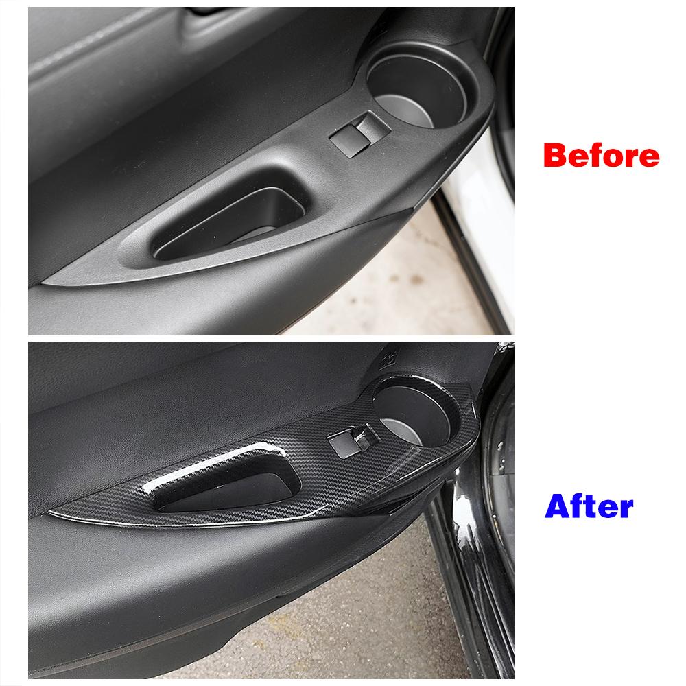 For Toyota Corolla Hatchback 2023 Window Lift Switch Panel Frame Cover Trim Interior Accessories Carbon Decor