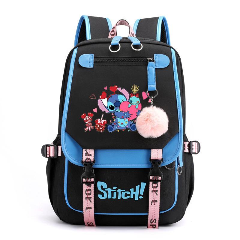 Cute Cartoon Printed Schoolbag Junior High School Student High School Student With Usb Multi-Function Student Schoolbag