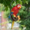 Papageien-Figur, praktisch, auffällig, lebendig graviert, Gartendekoration, zum Aufhängen, Sommer-Papageien-Vogel-Anhänger, Papageien-Figur für den Rasen