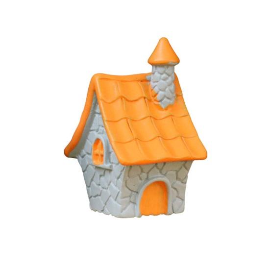 Miniature House Fairy Garden Accessory Tiny Village House Bonsai Terrarium Crafts Mini Resin Figurine for Plant Pot Micro Landscape
