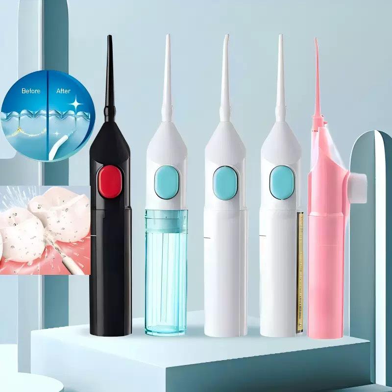High-Pressure Dental Irrigator: IPX7 Waterproof Manual Water Flosser & Teeth Cleaner
