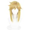 Link Cosplay Blonde Brown Wig Tears of the Kingdom Heat Resistant Synthetic Wigs for Halloween Party with Elf Ears Earrings