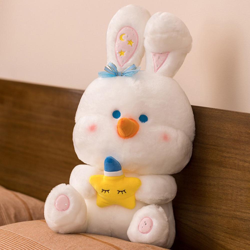 Cute Bunny Plushy With Q Version Cuddly Animal Toys Sleeping Pillow Toy