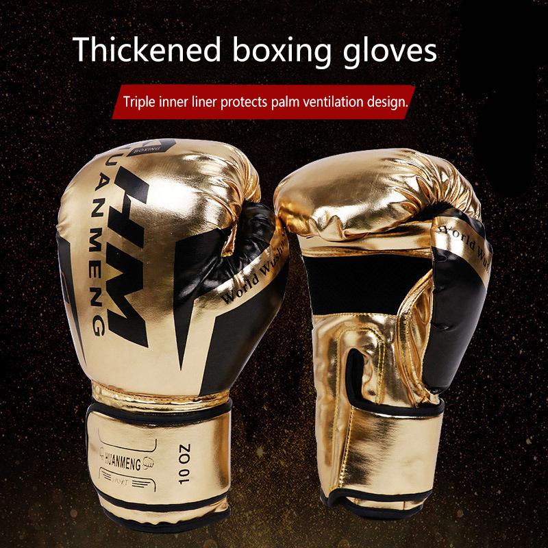1 Pair Boxing Gloves Adults Women Men Boxing Sanda Gloves Unisex Boxing Training Exercise Leather Gloves Sports Protection Mitts