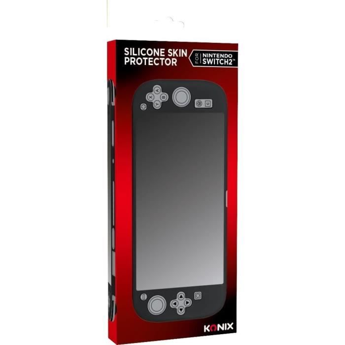 Coque De Protection Console - KONIX - Nintendo Switch 2 - Silicone - Antidérapant - Antichoc - Anti-rayures - Anti-poussière - Noir