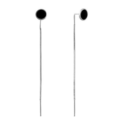 Silver Earrings with Enamel (2137627)