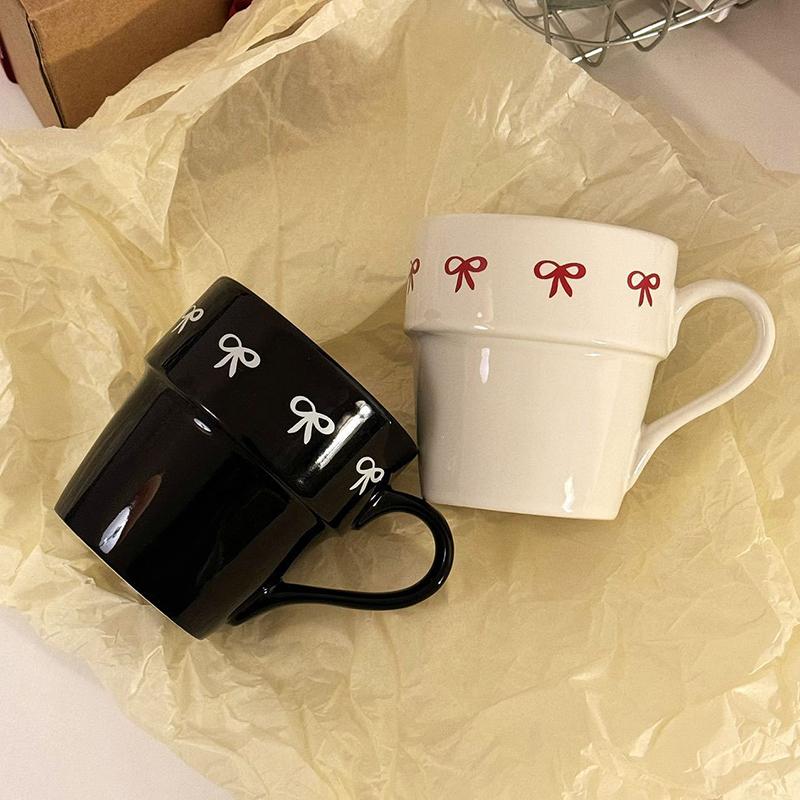 Yay Baskılı Kupa Yaratıcı Seramik Su Kupası Kahvaltı Süt Kupası Ofis Öğleden Sonra Çayı Latte Kahve Kupası İçme Gereçleri