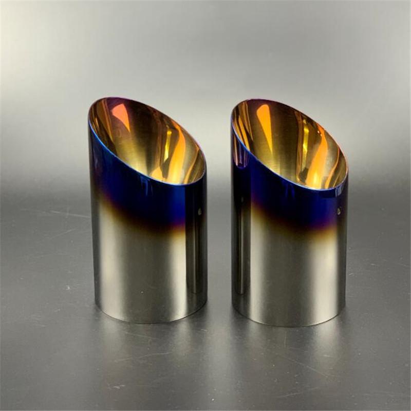 2xNEW STAINLESS STEEL EXHAUST TAIL REAR MUFFLER TIP PIPE COVER For Mazda 3 Axela Mazda 6 Atenza CX-5 CX5 CX-4 CX-30 CX-8 CX-9