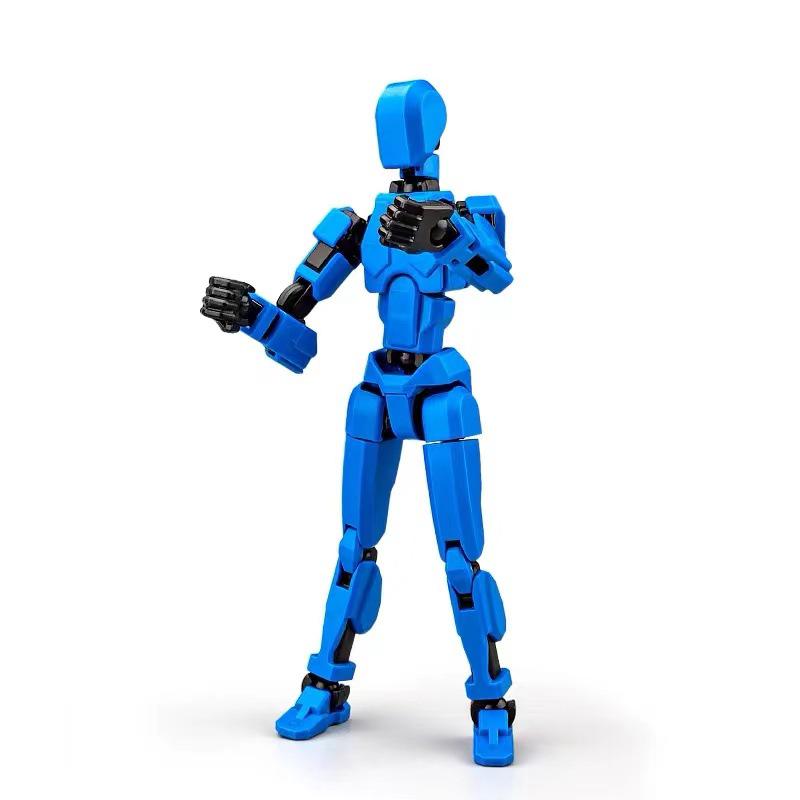 3D-printet flerledds gulrotrobot håndmodellbyggeleke for barn