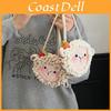 Mini Borsa a Tracolla Intrecciata con Pecorella Carina Per Bambini e Ragazze