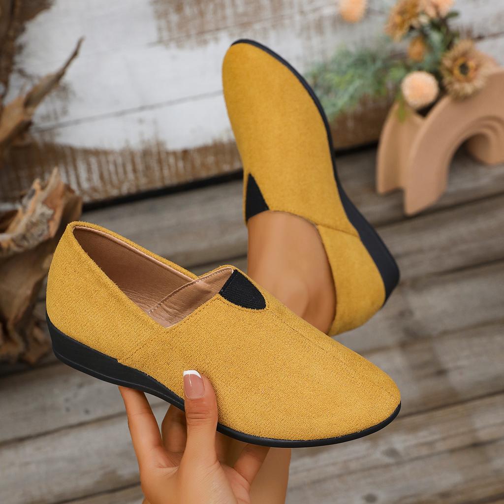 Fashion Casual Slip-On Women's Shoes Summer 2025 New Style Cross-Border Low Cut Pointed Toe Large Size Velvet Surface Shoes