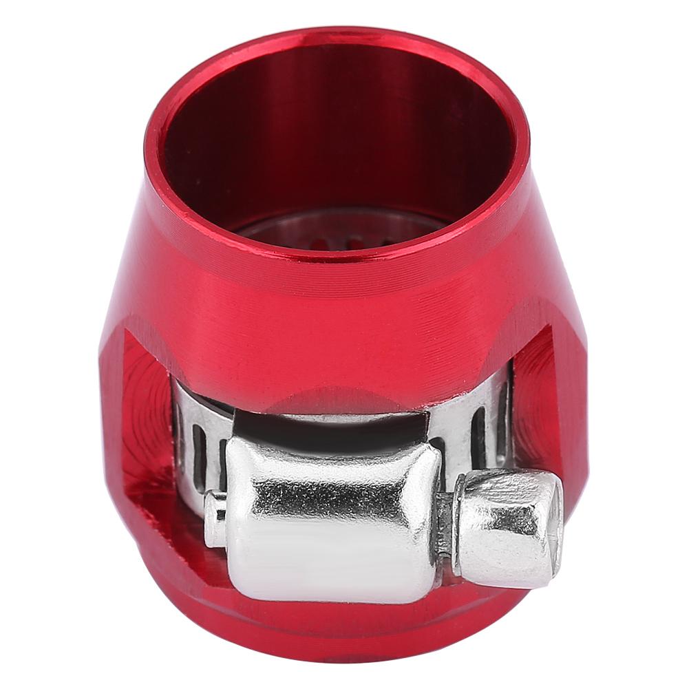 Car Oil Fuel Hose End Clamp Finisher Water Line Clip Hose Connectors AN4 12mm Red