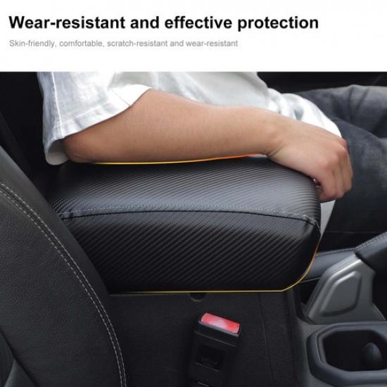 Armrest Cover Pad for Jeep Wrangler JL JT 2018+ Carbon Fiber Leather Accessories
