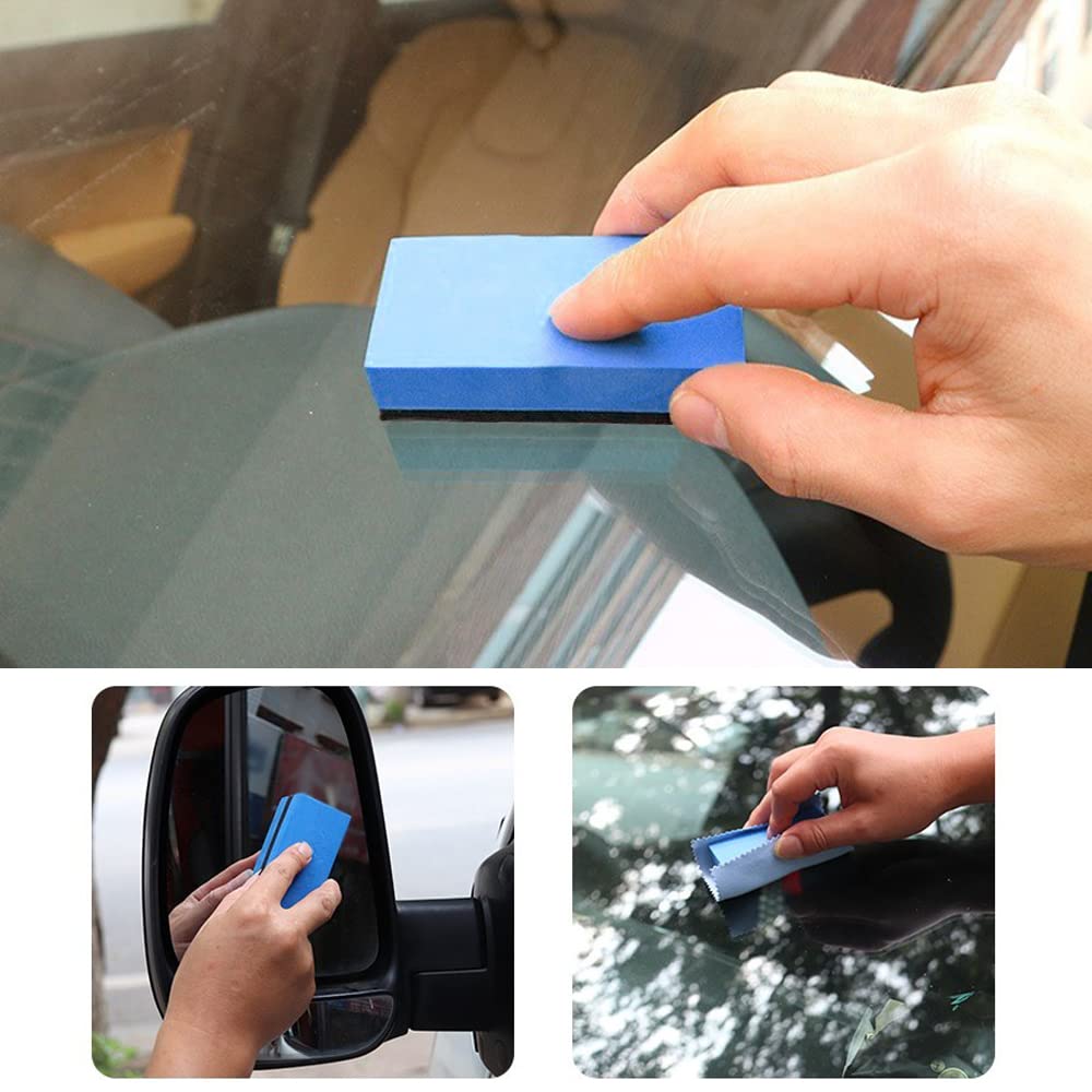 Set of 10 Car Wash Coating Sponge Brushes for and More Sponges, Dual-Layer Sponges, Cars, Motorcycles, Cleaning, Maintenance,