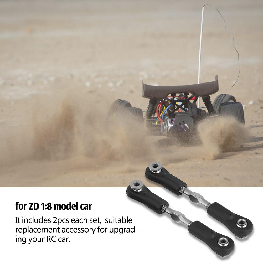 2pcsset Remote Control Car Steering Rod Servo Linkage for ZD 1:8 Model Car (Servo Rod)