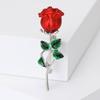 Fashion Temperament Elegant Rose Brooch, High-End Clothing Collar Pin With Accessories