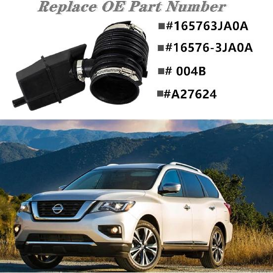 Engine Air Intake Hose 16576-3JA0A, For Nissan Murano 2015- Pathfinder 2013-2016,For Infiniti QX60 2014-2016 JX35 2013,Air Mass Meter Boot 165763JA0A