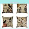 Stylish Cotton Linen Pillow Covers For Halloween Featuring Unique Pumpkin Designs