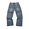 25Gallery Dept Patchwork Splash Flared Jeans Men High Street Trousers