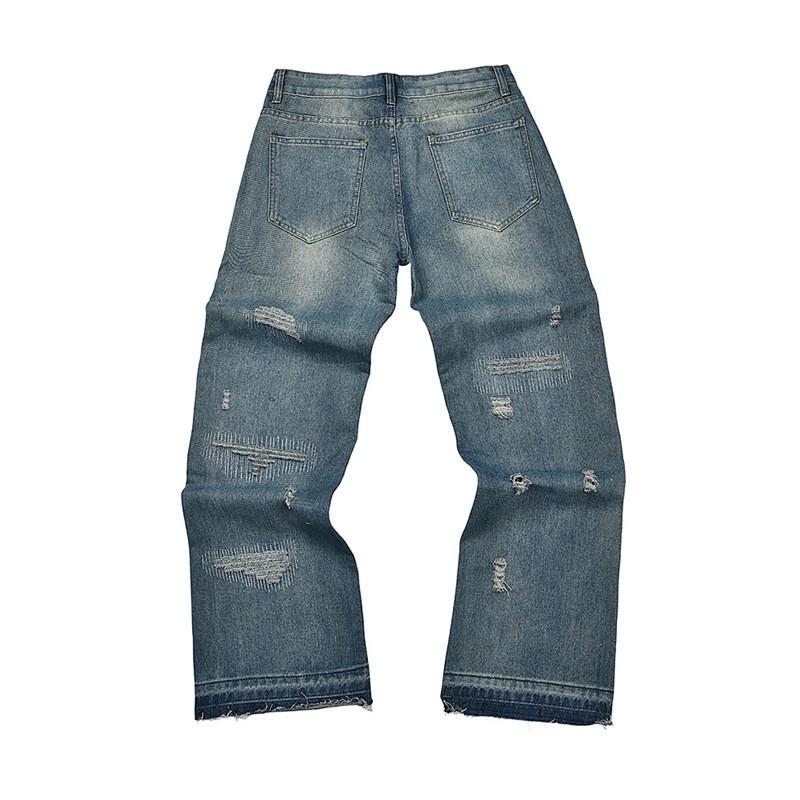25Gallery Dept Patchwork Splash Flared Jeans Men High Street Trousers